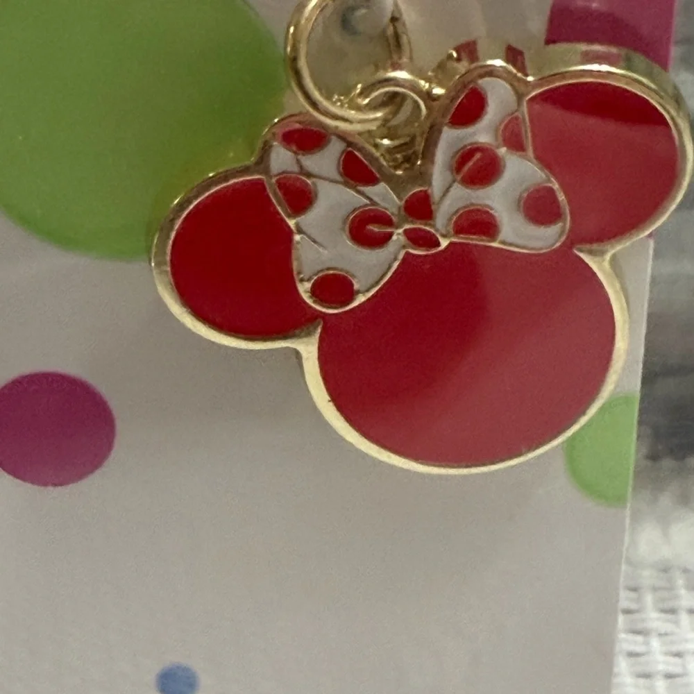 Disney Minnie Mouse Red and Gold Jewelry Set